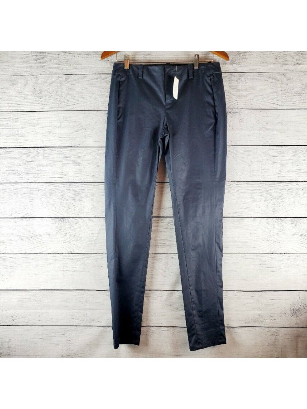 Kate Spade Saturday Women's Dark Blue Easy Modern Coated Pant Size 2 NWT $120